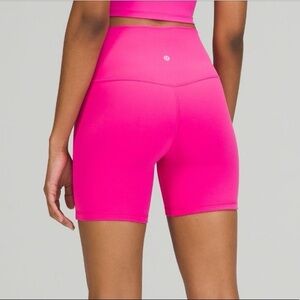 Lululemon Sonic Pink Biker Shorts 6’